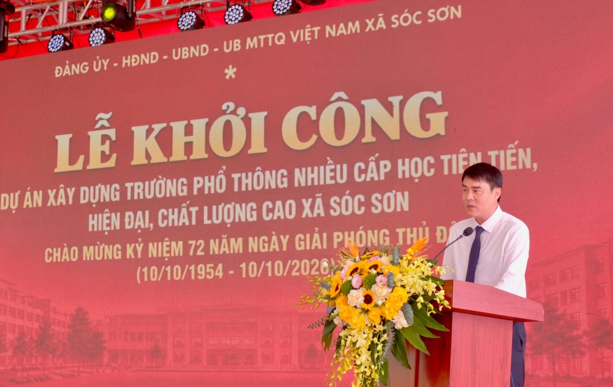 Sóc Sơn khởi công trường học chất lượng cao 678 tỷ đồng Sóc Sơn khởi công trường học chất lượng cao 678 tỷ đồng