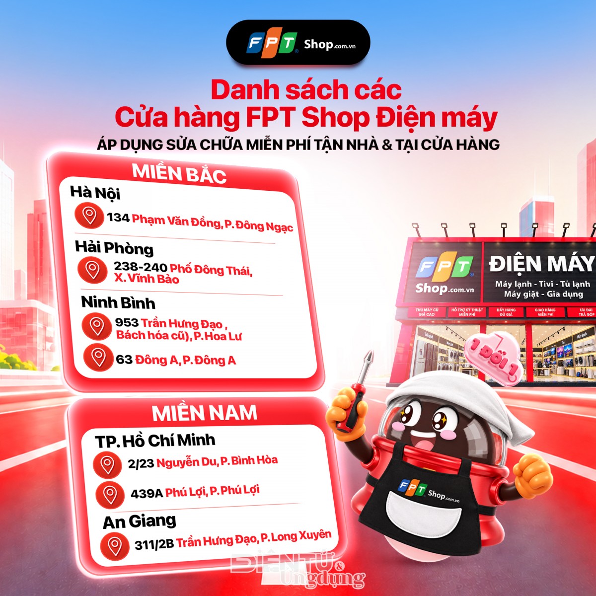 FPT triển khai chương trình miễn phí sửa chữa thiết bị điện máy, gia dụng tại nhà