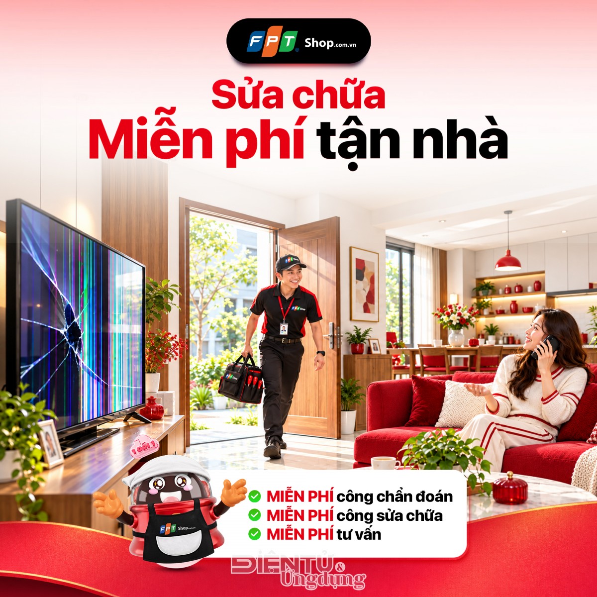 FPT triển khai chương trình miễn phí sửa chữa thiết bị điện máy, gia dụng tại nhà