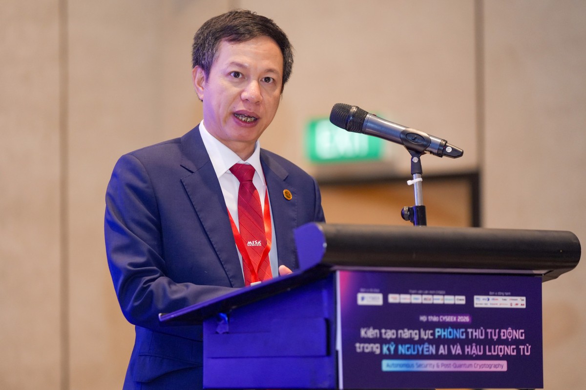 Phó Chủ tịch MISA, Chủ tịch Liên minh CYSEEX Nguyễn Xuân Hoàng phát biểu.