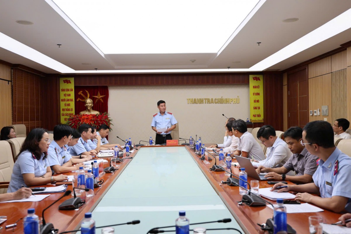 Thanh tra Chính phủ công bố quyết định thanh tra tại Tổng Công ty Phân bón và Hóa chất Dầu khí. Ảnh: TTCP