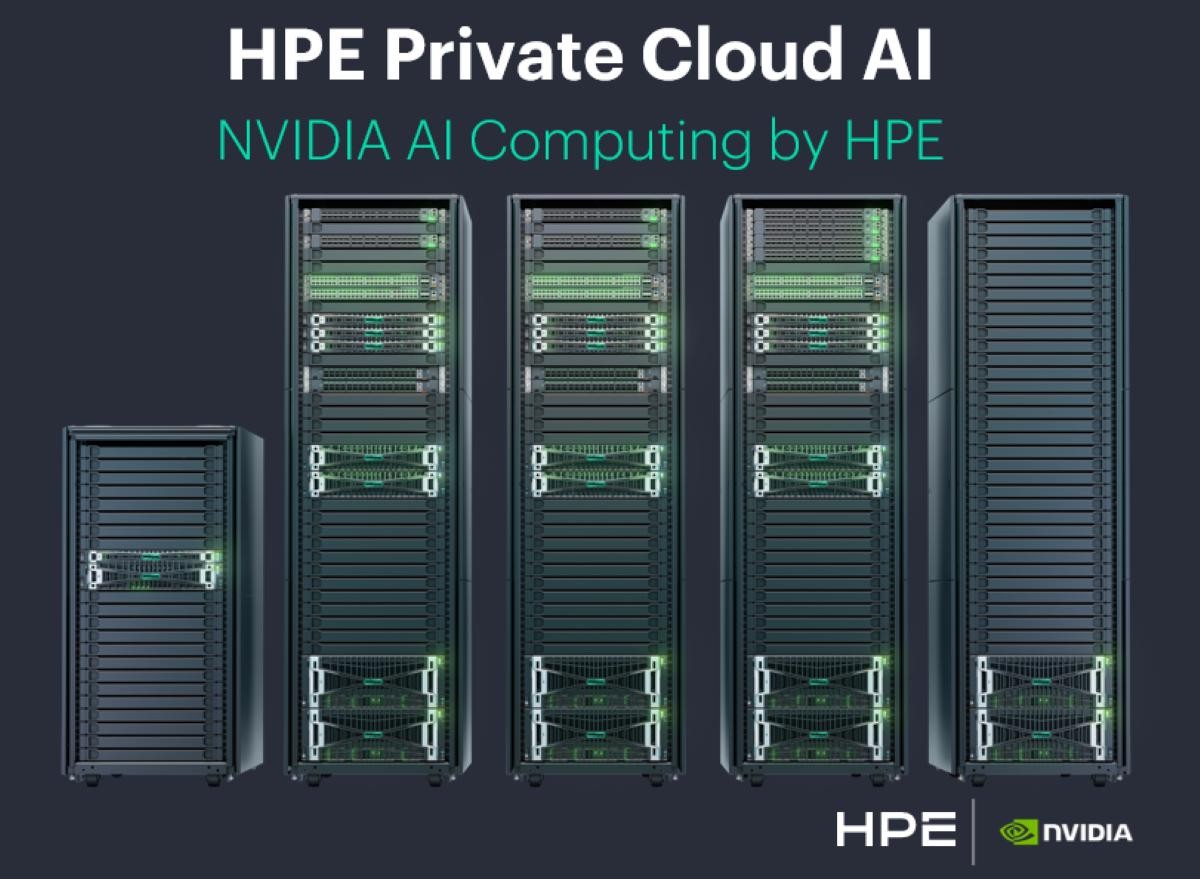 Hệ thống HPE Private Cloud AI tích hợp công nghệ NVIDIA, nền tảng được sử dụng trong định hướng phát triển các tác nhân AI công nghiệp tại biên. Nguồn: HPE.
