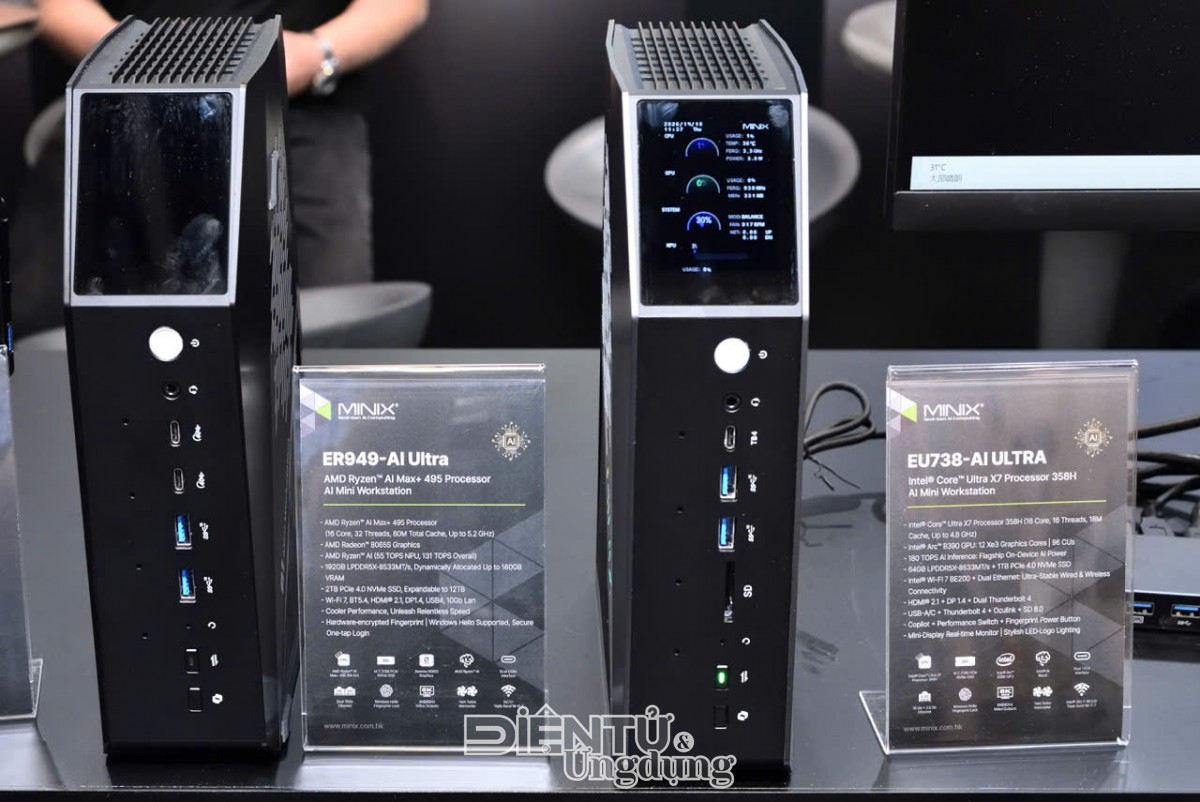 MINIX ra mắt loạt máy trạm AI mini tại Hội chợ Điện tử Hồng Kông