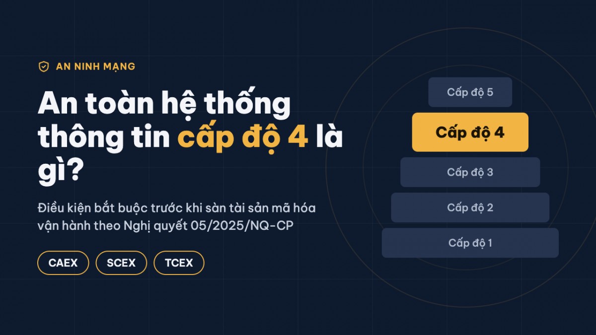 An toàn hệ thống thông tin cấp độ 4 là gì, vì sao sàn tài sản mã hóa phải đạt?