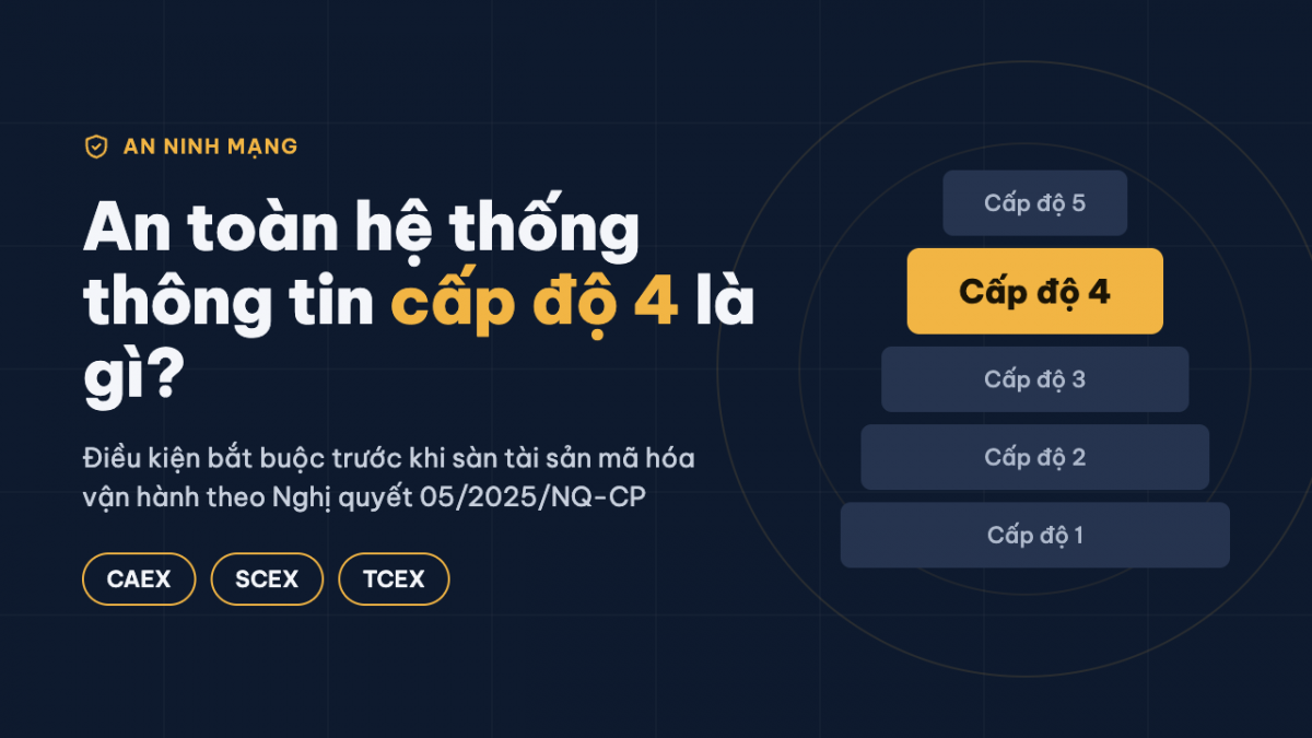 An toàn hệ thống thông tin cấp độ 4 là gì, vì sao sàn tài sản mã hóa phải đạt?