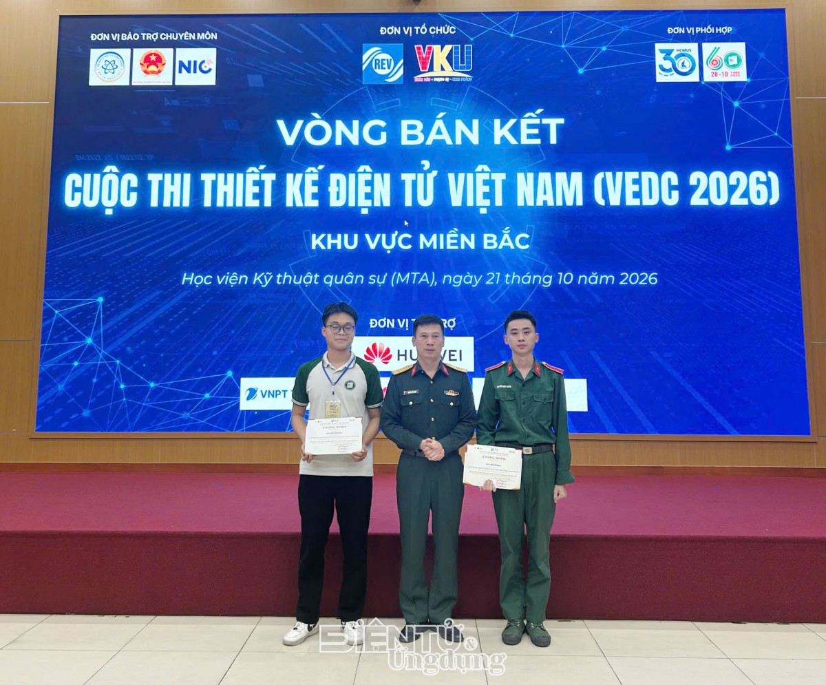 Đội MTA MicroWings nhận chứng nhận Vòng Bán kết VEDC 2026 với đề tài cứu hộ ứng dụng AI tại biên trên KV260 Đội MTA MicroWings nhận chứng nhận Vòng Bán kết VEDC 2026 với đề tài cứu hộ ứng dụng AI tại biên trên KV260