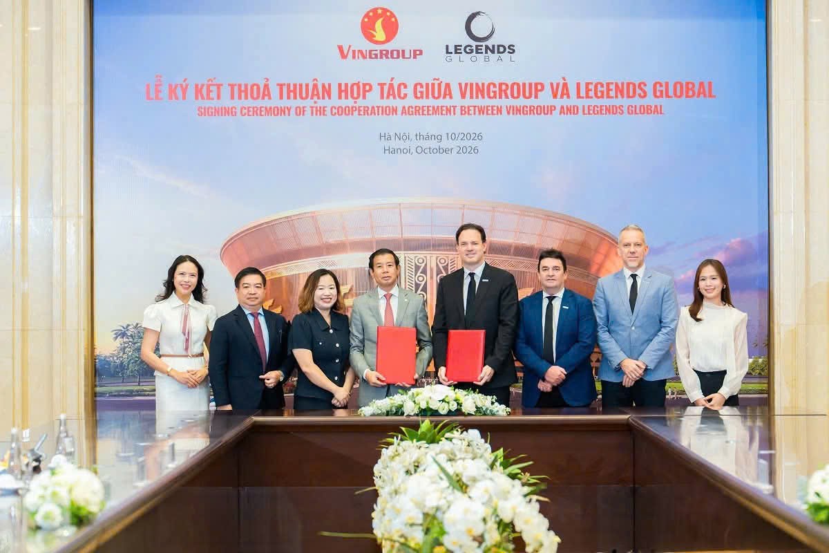 Vingroup hợp tác Legends Global vận hành sân VinFast - Trống Đồng 135.000 chỗ ngồi