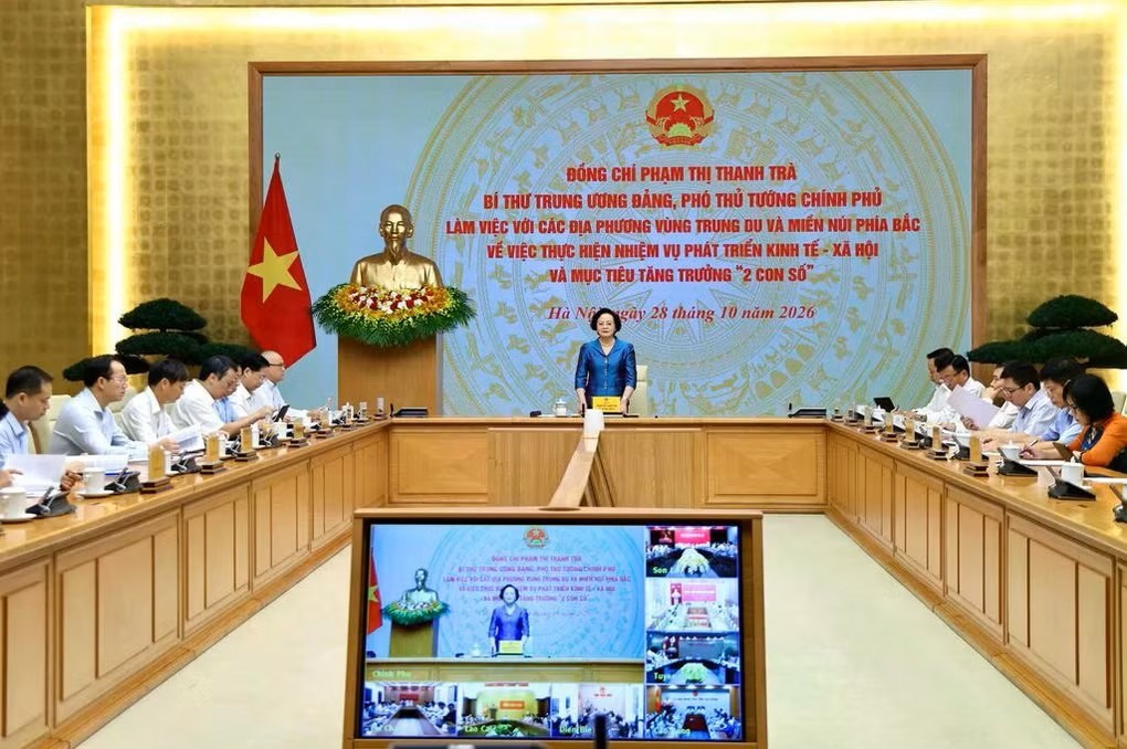 Phó Thủ tướng Chính phủ Phạm Thị Thanh Trà với 9 tỉnh vùng trung du và miền núi phía Bắc - Ảnh: KHCN.