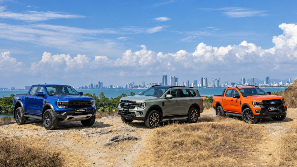 3 mẫu xe trải nhiệm tại PVOIL VOC 2026. Ảnh: Ford.