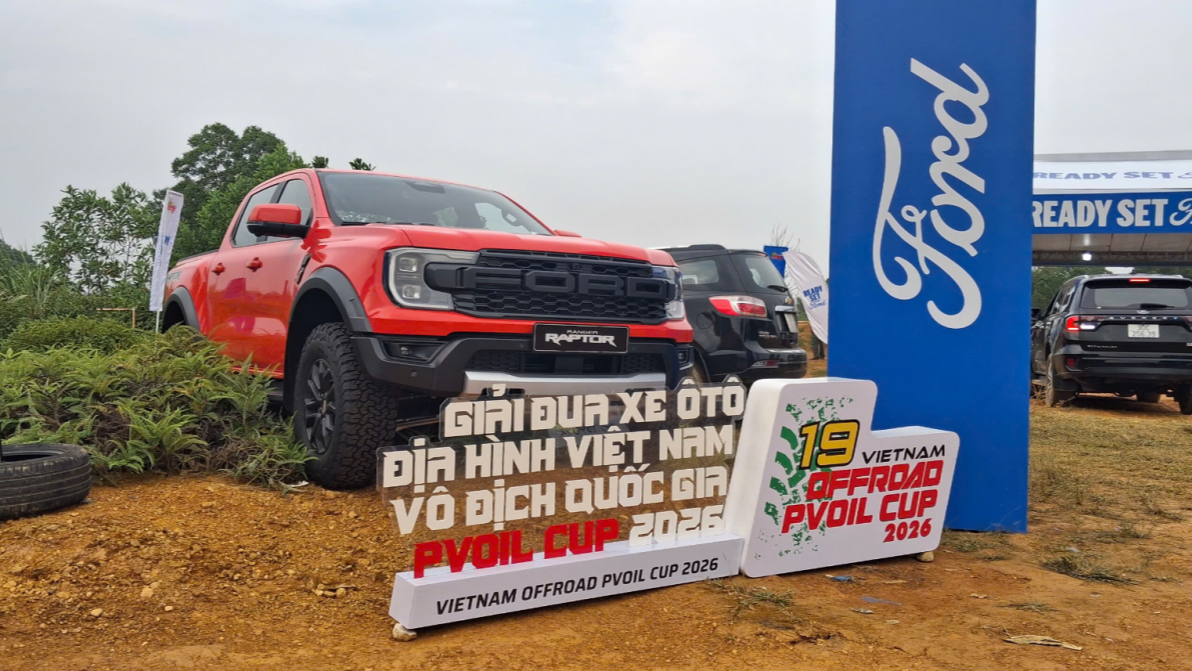 Trải nhiệm Ford Ranger Raptor tại PVOIL VOC 2026. Ảnh: Thành Biên.