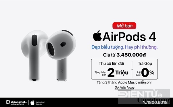 apple airpods 4 chinh thuc mo ban tai viet nam