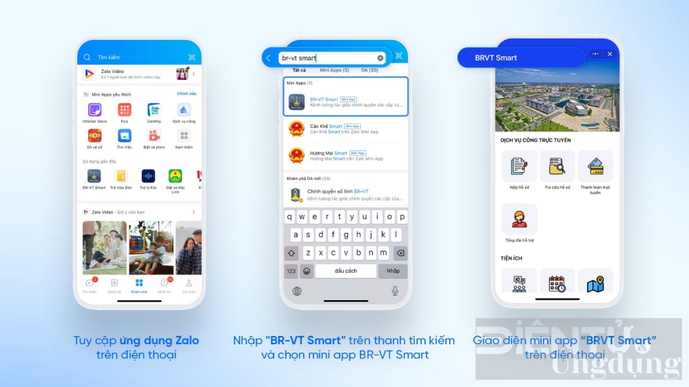 ba ria vung tau chinh thuc ra mat mini app br vt smart