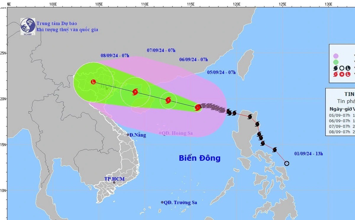 bao so 3 di thang vao vinh bac bo voi cuong do gio len toi 200kmh