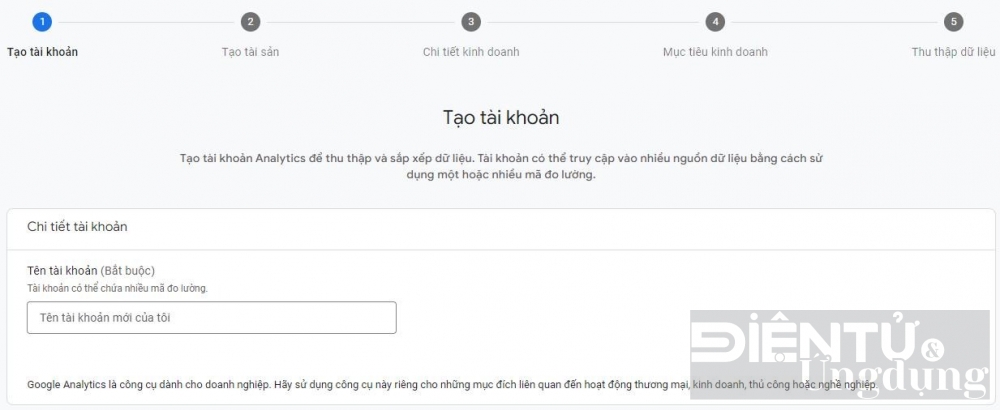 cach tao tai khoan analytics moi nhat nam 2023