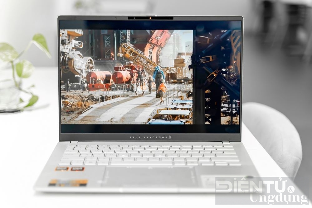 can canh asus vivobook s 14 laptop van phong duoc trang bi bo xu li amd ryzen ai 300 series