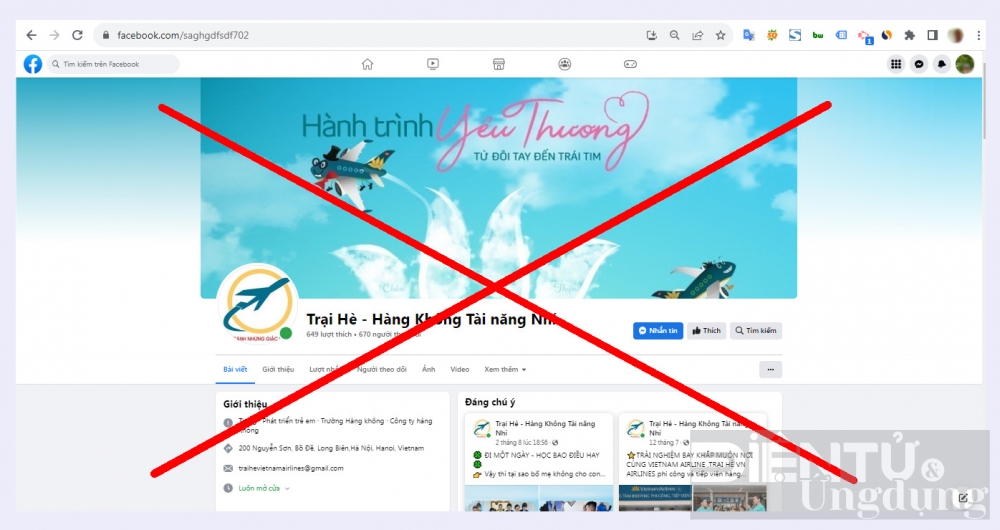 Dùng hình ảnh trái phép của Vietnam Airlines để lừa đảo trên mạng xã hội