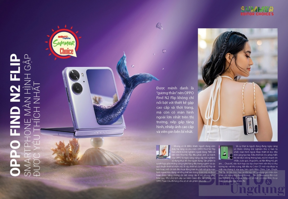 editors choice 2023 oppo find n2 flip smartphone man hinh gap duoc yeu thich nhat