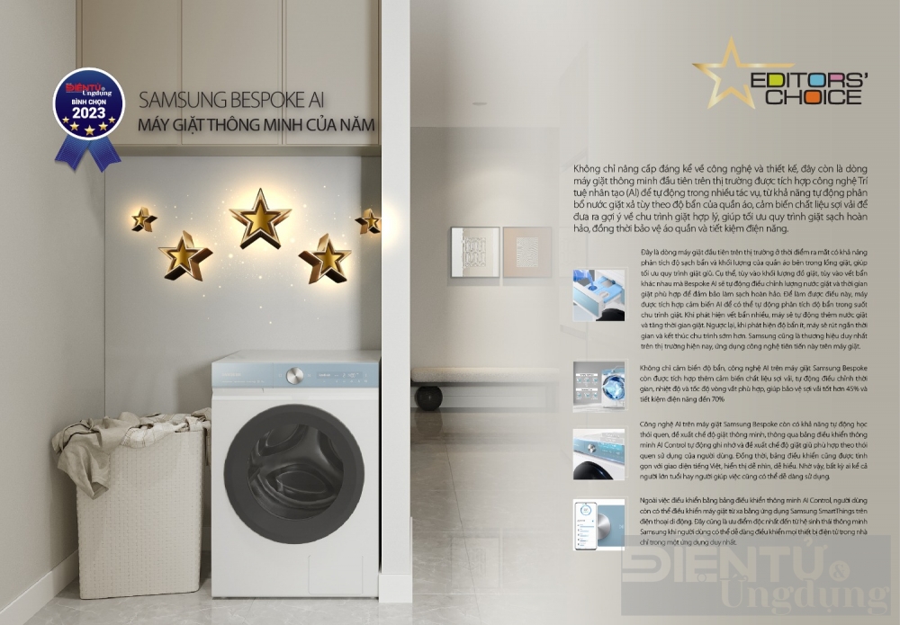 editors choice 2023 samsung bespoke ai may giat thong minh cua nam
