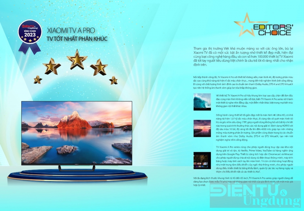 editors choice 2023 xiaomi tv a pro tv tot nhat phan khuc