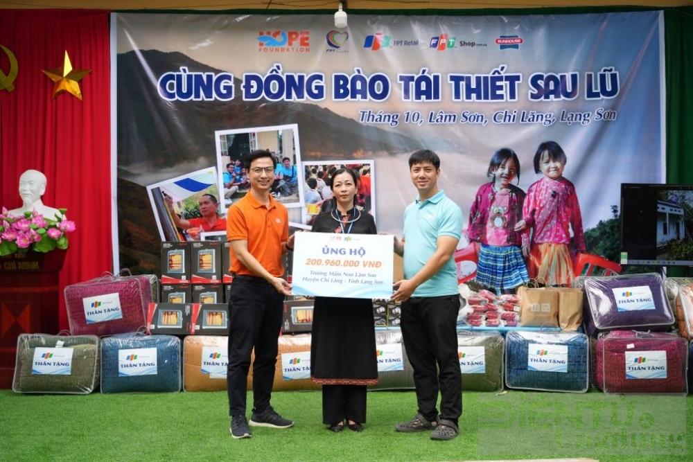 fpt shop va sunhouse chung tay tai thiet cuoc song nguoi dan mot so dia phuong tai tinh lang son