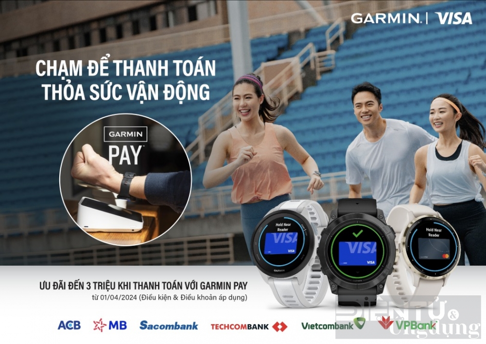 garmin pay mo rong hop tac voi 5 ngan hang lon