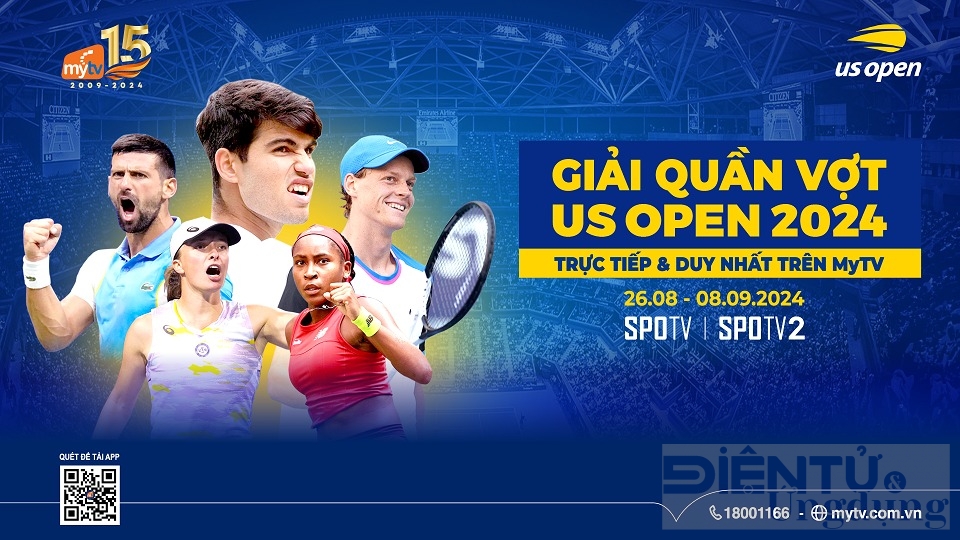 giai quan vot us open 2024 se co tren mytv