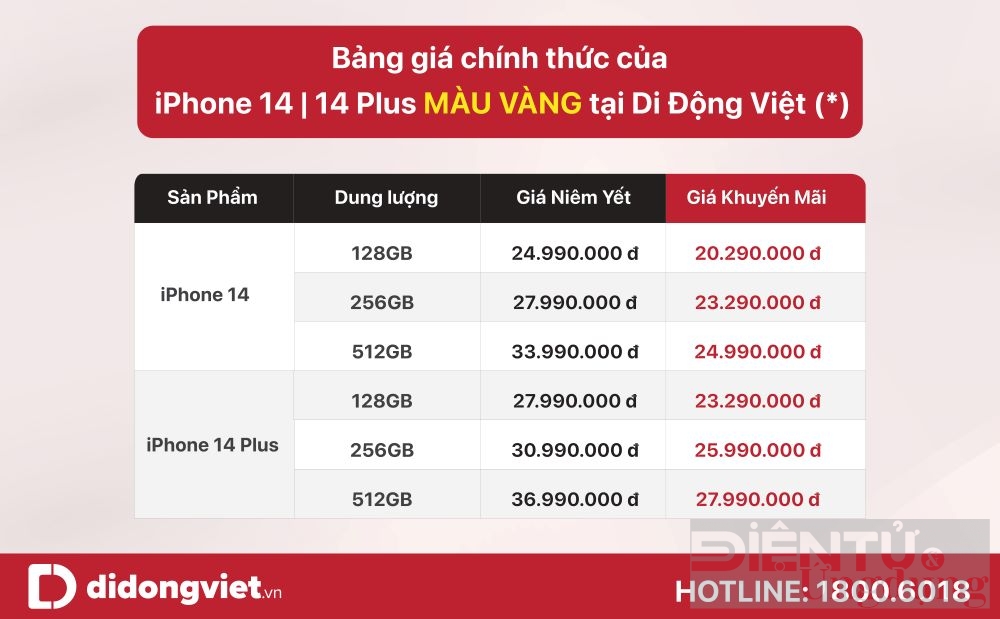 iphone 14 mau vang moi chinh thuc len ke