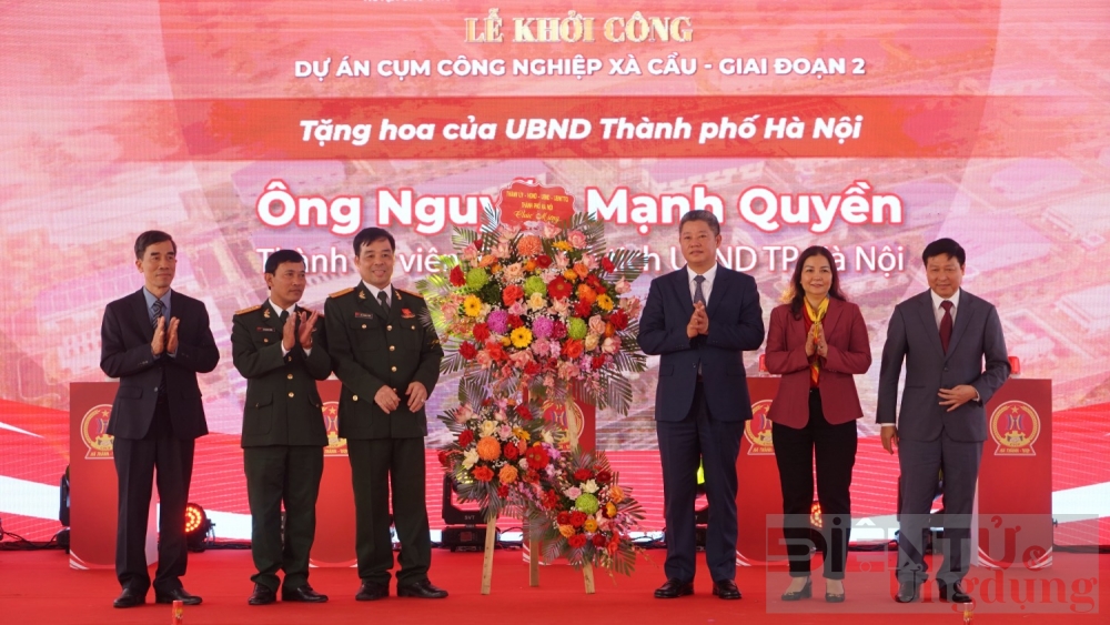 khoi cong du an cum cong nghiep xa cau giai doan 2 tai huyen ung hoa
