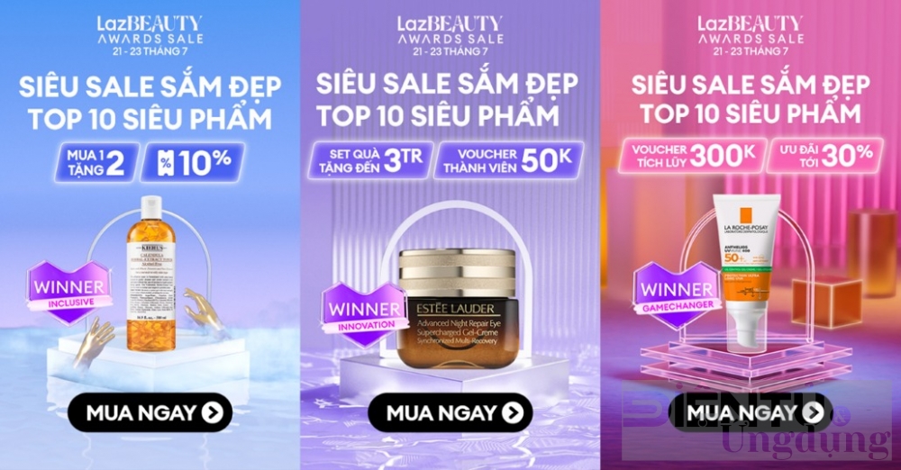 lazbeauty awards 2023 vinh danh 10 san pham tieu bieu
