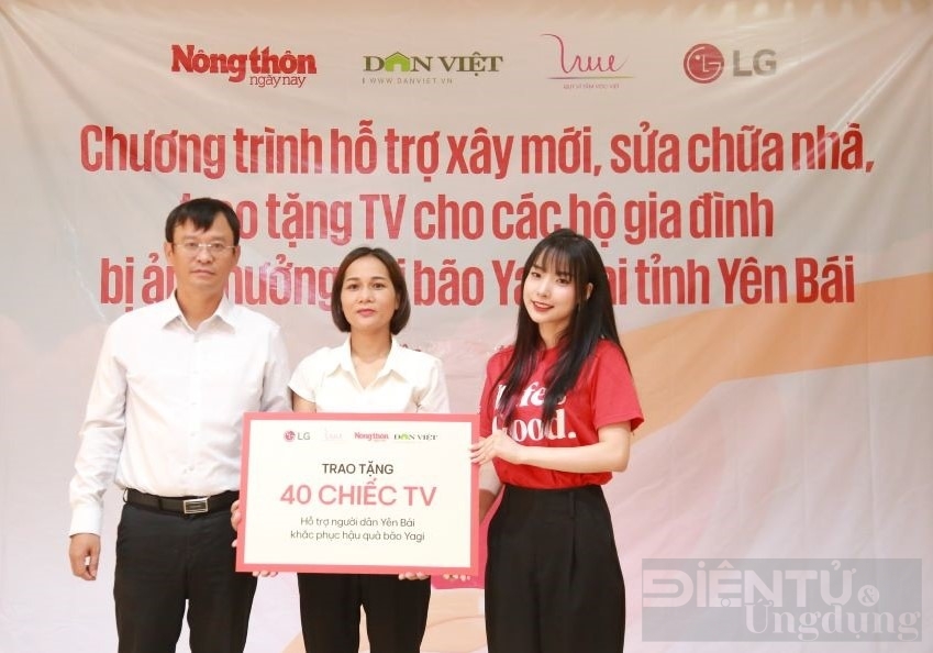 LG trao tặng 40 TV cho bà con vùng lũ tỉnh Yên Bái