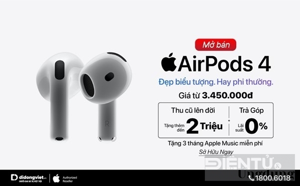 Apple AirPods 4 chính thức mở bán tại Việt Nam