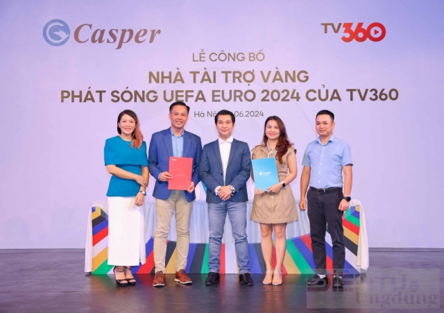 Casper tài trợ vàng phát sóng UEFA Euro 2024 của TV360 tại Việt Nam