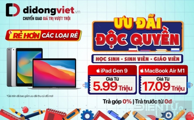Chào đón năm học mới, MacBook Air M1 chỉ còn 17,59 triệu đồng