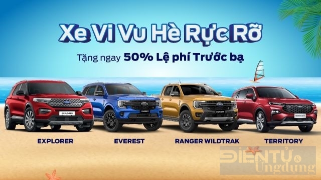 Chỉ trong tháng 7: Tặng 50% lệ phí trước bạ khi mua các dòng xe Ford thế hệ mới