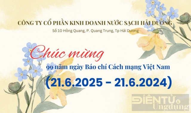 Công ty cổ phần kinh doanh nước sạch Hải Dương: Chúc mừng ngày Báo chí Cách mạng Việt Nam 21/6/2024