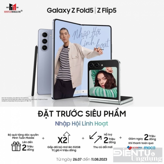 Đặt trước Galaxy Z Fold5 và Galaxy Z Flip5 nhận bộ quà tặng trị giá 17 triệu đồng