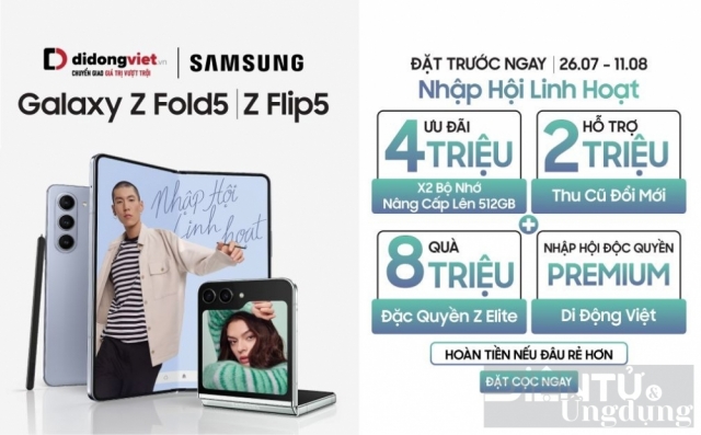 Đặt trước Galaxy Z Fold5 và Z Flip5 nhận ưu đãi độc quyền trị giá hơn 8 triệu đồng