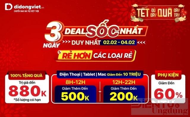 Di Động Việt giảm giá sốc trong 2 ngày từ 2 đến 4/2/2024