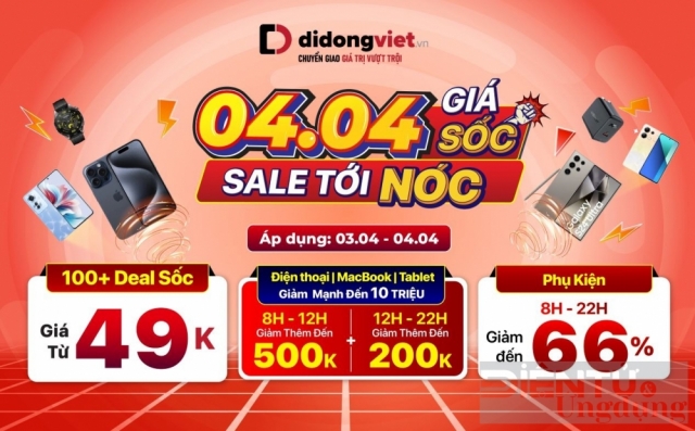 Di Động Việt sale sốc dịp 4/4