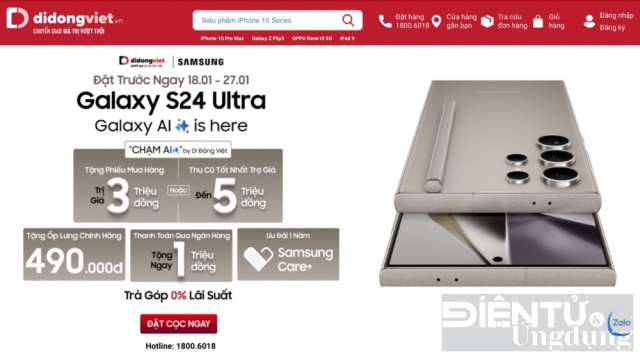 Galaxy S24 series giá từ 16,99 triệu đồng