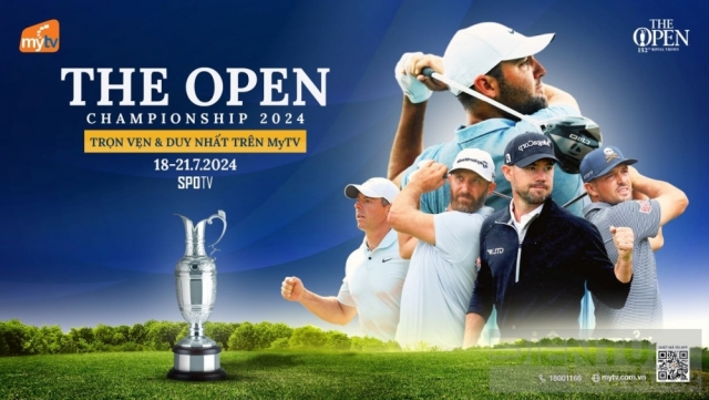 Giải golf The Open Championship 2024 sẽ được phát sóng độc quyền trên MYTV