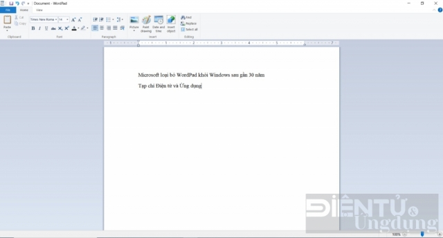 Microsoft loại bỏ WordPad khỏi Windows sau gần 30 năm