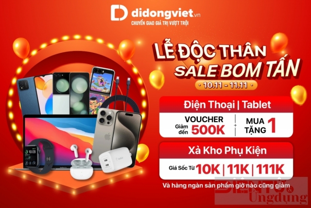 Nhân dịp siêu sale 11/11, iPhone và nhiều sản phẩm công nghệ giảm sâu