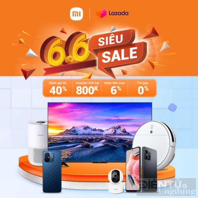 Nhiều điện thoại, đồ gia dụng, thiết bị chăm sóc sức khỏe Xiaomi giảm đến 40% dịp 6/6
