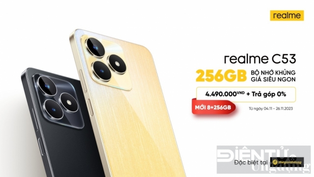 realme C53: smartphone sở hữu bộ nhớ khủng trong phân khúc dưới 5 triệu đồng