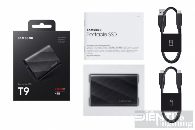 Samsung SSD T9 có tốc độ đọc/ghi lên tới 2.000 MB/s