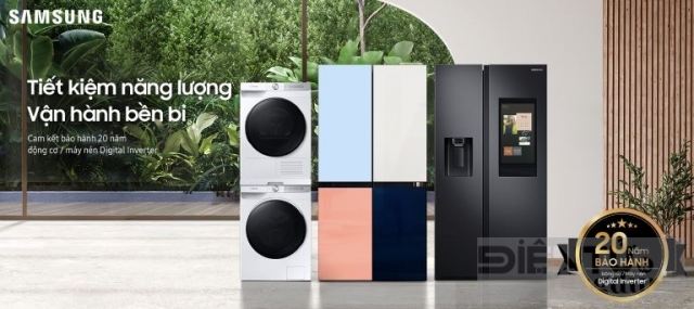 Samsung tăng thời gian bảo hành lên 20 năm cho các sản phẩm điện gia dụng