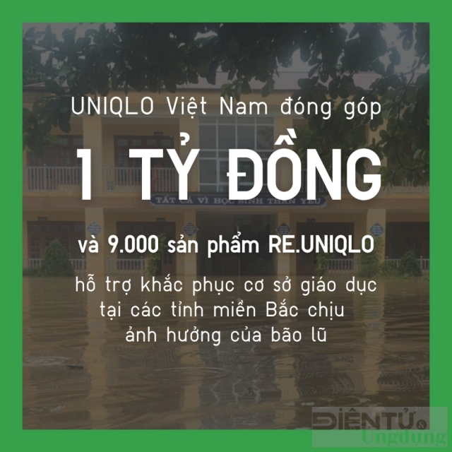 UNIQLO đóng góp 1 tỷ  đồng và 9.000 trang phục hỗ trợ đồng bào bị bão lũ