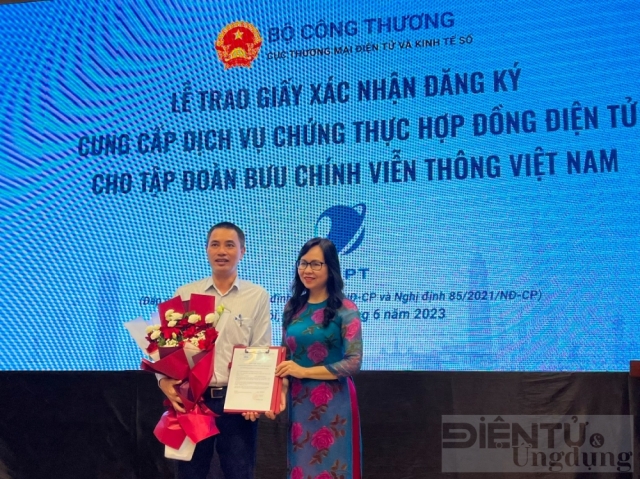 Xác nhận cung cấp dịch vụ chứng thực hợp đồng điện tử cho 5 doanh nghiệp