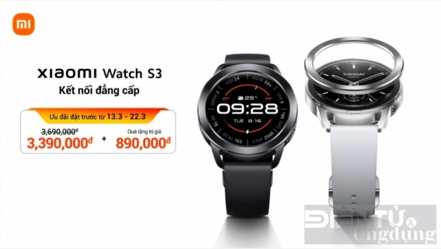 Xiaomi Watch S3 thiết kế đẹp hơn, thời thượng hơn, pin đến 15 ngày